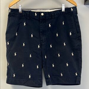 Polo by Ralph Lauren Blue Flat Front Shorts. Signature polo, size 36.